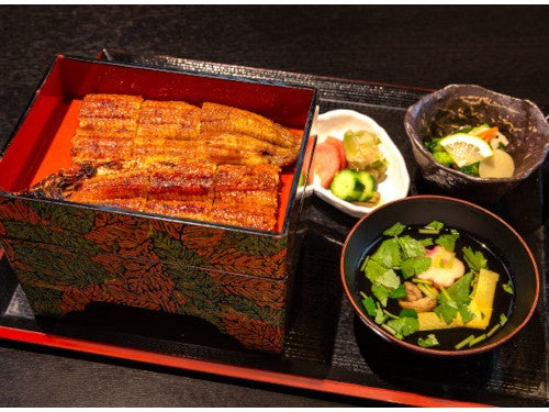 【名古屋・一社発】うなぎ1本を使用！三河一色産　豪華うな重＆梨2玉狩り＆シャインマスカット1房のお土産1