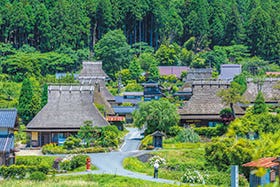 緑滴るかやぶきの里へ　美山で鮎料理堪能