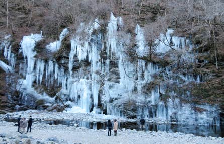 【横浜発】三十槌の氷柱と宝登山 冬の秩父絶景と”三十槌の氷柱”宝登山ロープウェイで空中散歩&黄金に輝く宝登山蠟梅園観賞!