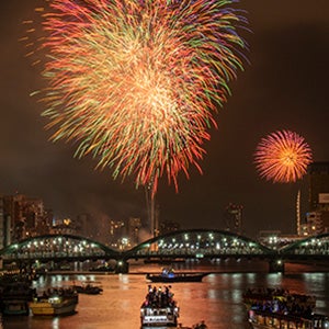 【新大阪発】■２０２６年７月２５日（土）■【早90】屋形船から見る「隅田川花火大会」とみなと横浜「赤レンガと中華街」散策２日間1