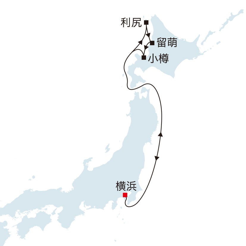 飛鳥Ⅲ アスカバルコニーＡ【横浜発着】夏の北海道クルーズ 利尻・留萌・小樽（9日間）1