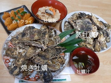 中部発　日帰り　牡蠣で有名な鳥羽浦村産！カキフライも食べ放題！人気の「焼き」「蒸し」「フライ」牡蠣食べ放題とＶＩＳＯＮでのお買物
