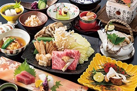 湯の花温泉渓山閣で食す秋の松茸会席1