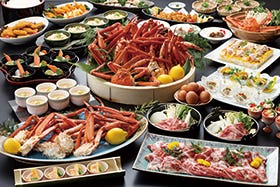 明石・加古川発
冬の味覚と北海道産紅ズワイがに三昧バイキング＆飲み放題