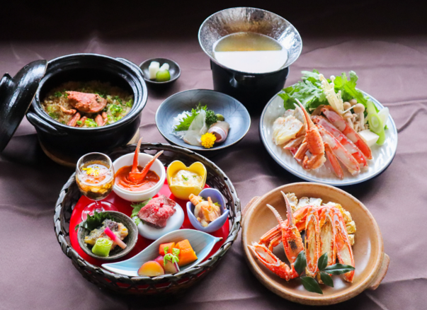 日帰り🦀三朝温泉かにバス🦀　『三朝荘』(贅沢かに花籠膳)1