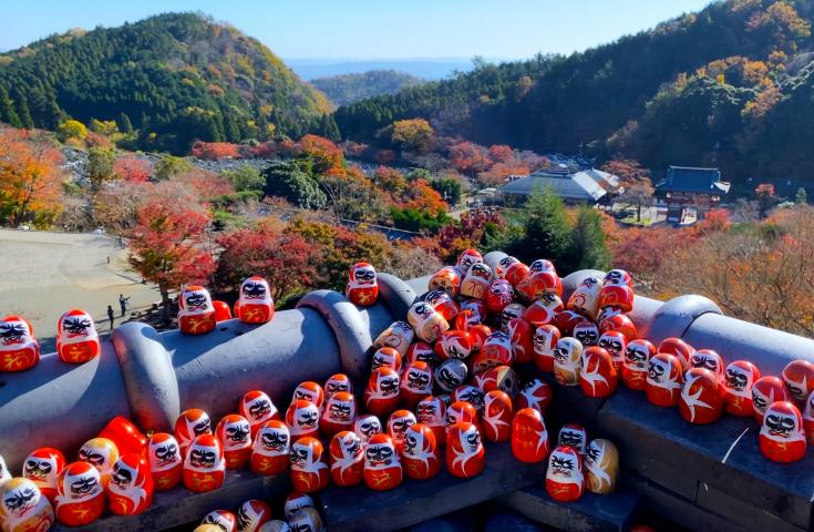 [難波/梅田発]随所にダルマ人形がいる「勝尾寺」を満喫、「嵐山」を散策、世界遺産「清水寺」を拝観！京都名物の「豆腐」を使った「京都豚肉豆腐料理」の昼食付き・抹茶体験付き(英語ガイド・京都/難波降車)1