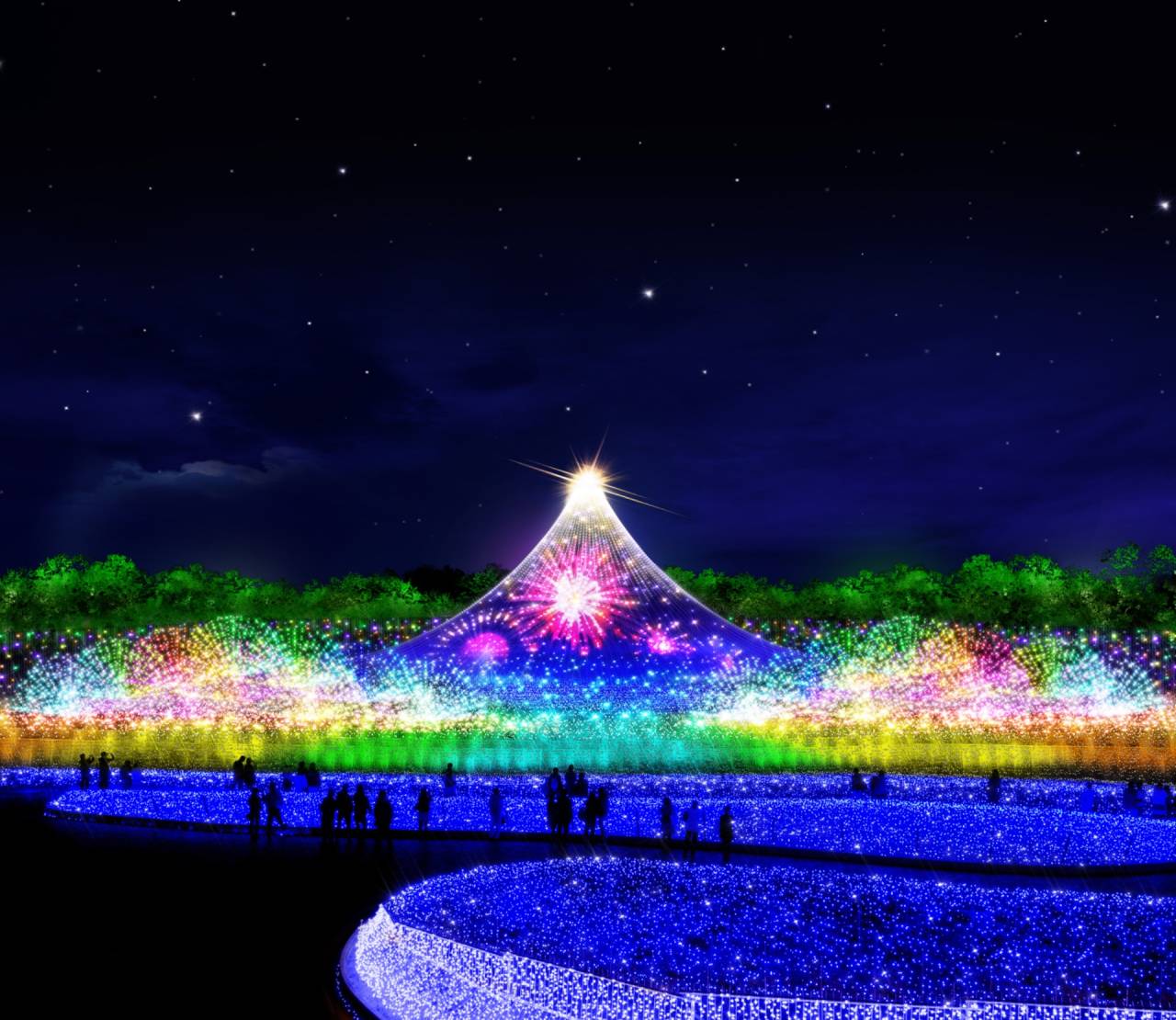 光の祭典「なばなの里イルミネーション」と日本最大級の商業リゾート”ＶＩＳＯＮ”【田原本・大和八木・橿原神宮・五位堂発】2