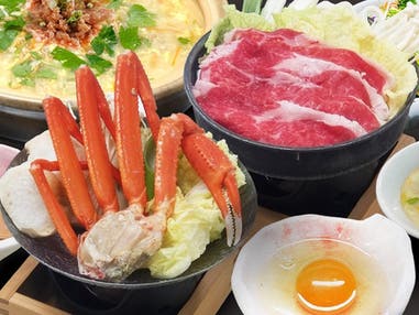 関西発 日帰り 年末にぎやか おちょぼさんと牛・カニのWすき鍋&5つの特典付!