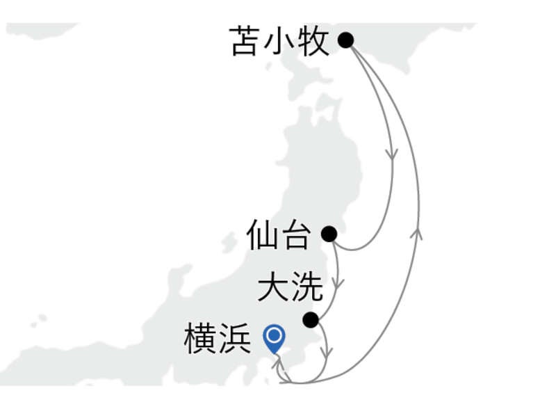 MITSUI OCEAN SAKURA オーシャンビュースイート【横浜発着】さっぽろ雪まつりクルーズ（7日間）2