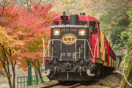 【奈良県内発】 京の奥座敷・湯の花温泉渓山閣で食す松茸会席と嵯峨野トロッコ列車 日帰り
