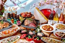 ◎WEB予約でリボンポイント３ポイント◎【名古屋駅発】＊日帰り昼食付＊『グランドプリンスホテル大阪ベイde春限定の贅沢ブッフェとネモフィラ祭り×つつじの「花の旅」』