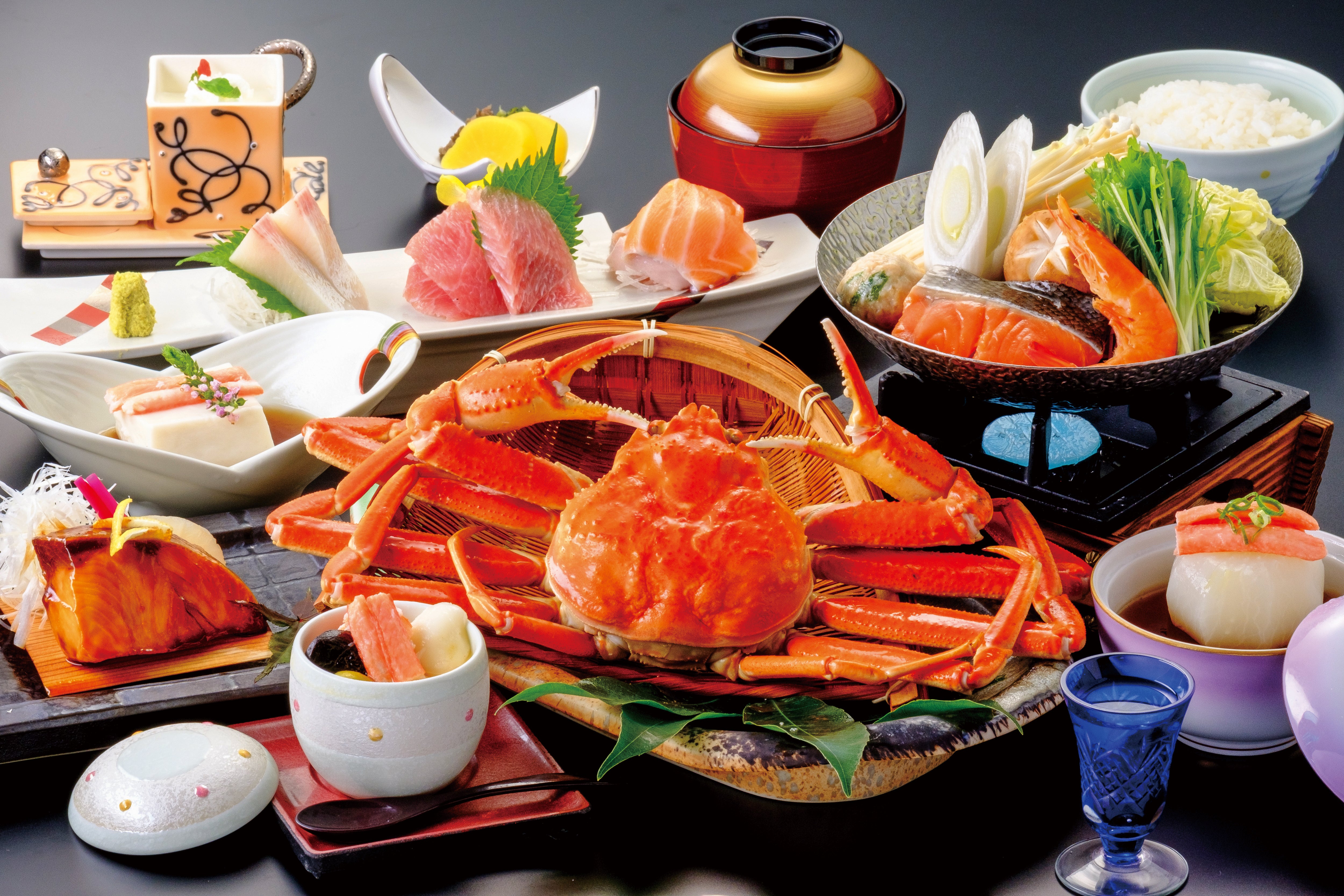 宿泊セットプラン🦀三朝温泉かにバス🦀三朝館【基本会席】1