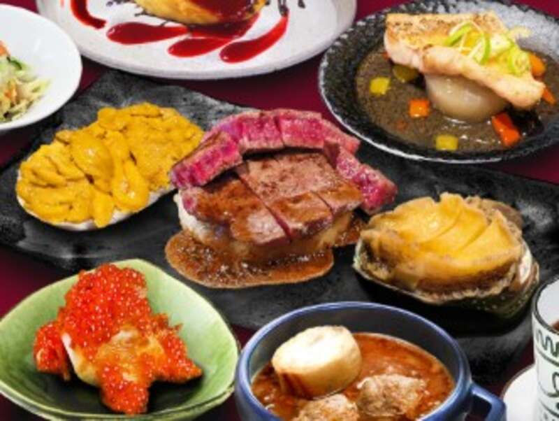 【福井県内発】 白桃約1㎏（4～5玉）お持ち帰り！ 天空のお花畑！伊吹山と冷んやり関ケ原鍾乳洞、5つの高級食材を食す！　日帰り3