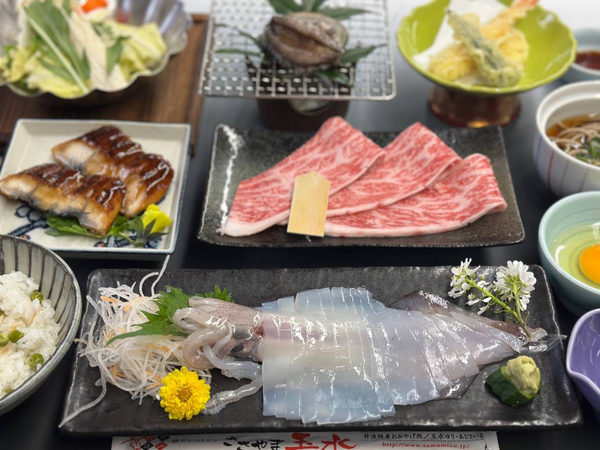 「呼子のイカ」「ブランド牛」「うなぎ」「活あわび」夏の4大高級グルメミステリーツアー【三日市・河内長野・富田林・藤井寺発】1