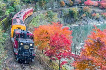 【JR福山駅発】嵯峨野トロッコ列車と紅葉の嵐山　日帰り