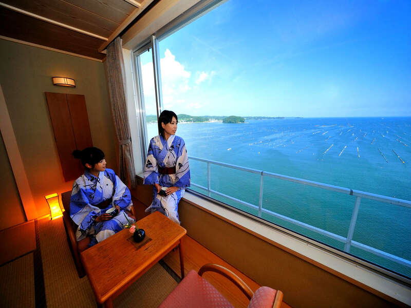 【伊丹空港発着】 大海を望む絶景露天風呂！5つ星の宿・南三陸温泉「ホテル観洋」で過ごす寛ぎの休日　2日間3