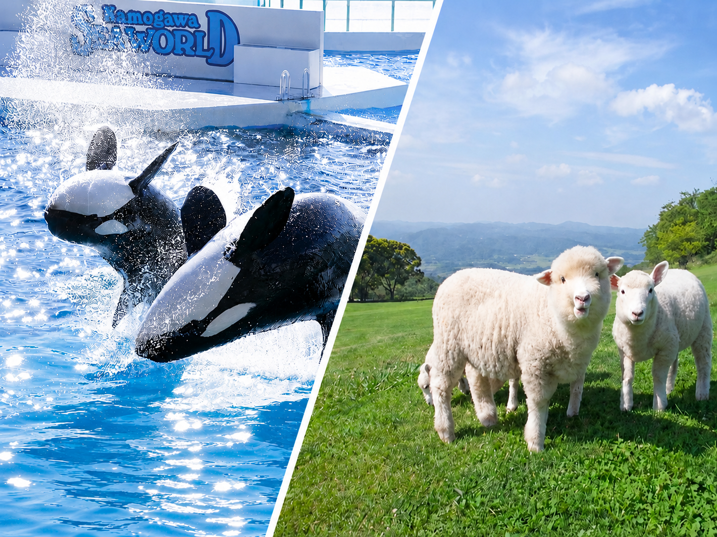 【新宿発】8,000円台～ぶっとび格安✨「鴨川シーワールド🐬」＆「マザー牧場🐄」大人気スポットを1日で満喫！南房総日帰りバスツアー🚌（入館・入園料込）1