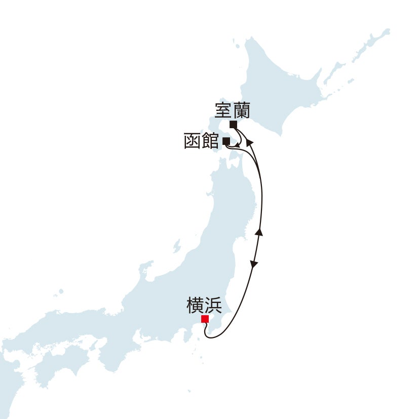 飛鳥Ⅲ【横浜発着】夏の北海道クルーズ 釧路・室蘭・函館 アスカバルコニーD（7日間）1