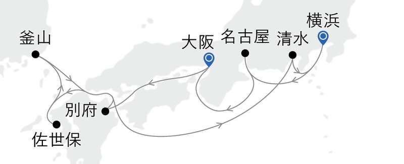 MITSUI OCEAN FUJI【大阪発／横浜着】クリスマスクルーズ ～別府・佐世保～（7日間）ベランダスイートＦ Bコース2