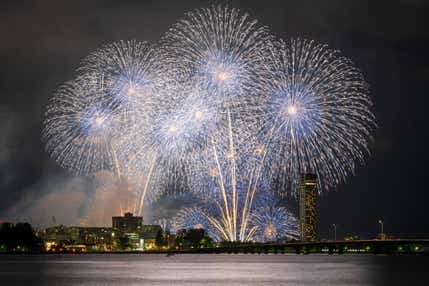 約1万発の大花火「2026びわ湖大花火大会」と大津プリンスホテルで味わう!豪華ディナービュッフェ【大和八木・橿原神宮・五位堂発】