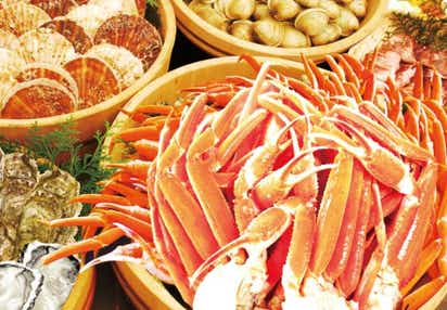 【埼玉県内発】 ズワイガニ足・カキ・ホタテ・サザエ・エビなど海鮮三昧浜焼き食べ放題 　約30m１万個！宮ケ瀬ジャンボクリスマスツリーと約70万球・光のイルミネーション　日帰り