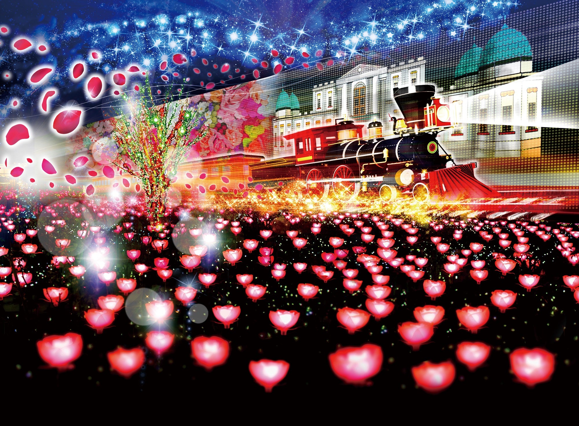 【埼玉県内発】 日本三大イルミネーション「あしかがフラワーパーク」光の花の庭 と人気の道の駅でお買い物　バスツアー2