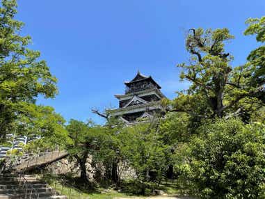 【愛媛県内発】 これで見納め！広島城天守からの眺望と広電貸切電車で高架乗り入れ体験 日帰り