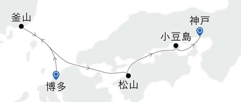 MITSUI OCEAN FUJI オーシャンビュースイート【博多発神戸着】釜山・瀬戸内海クルーズ（５日間）2
