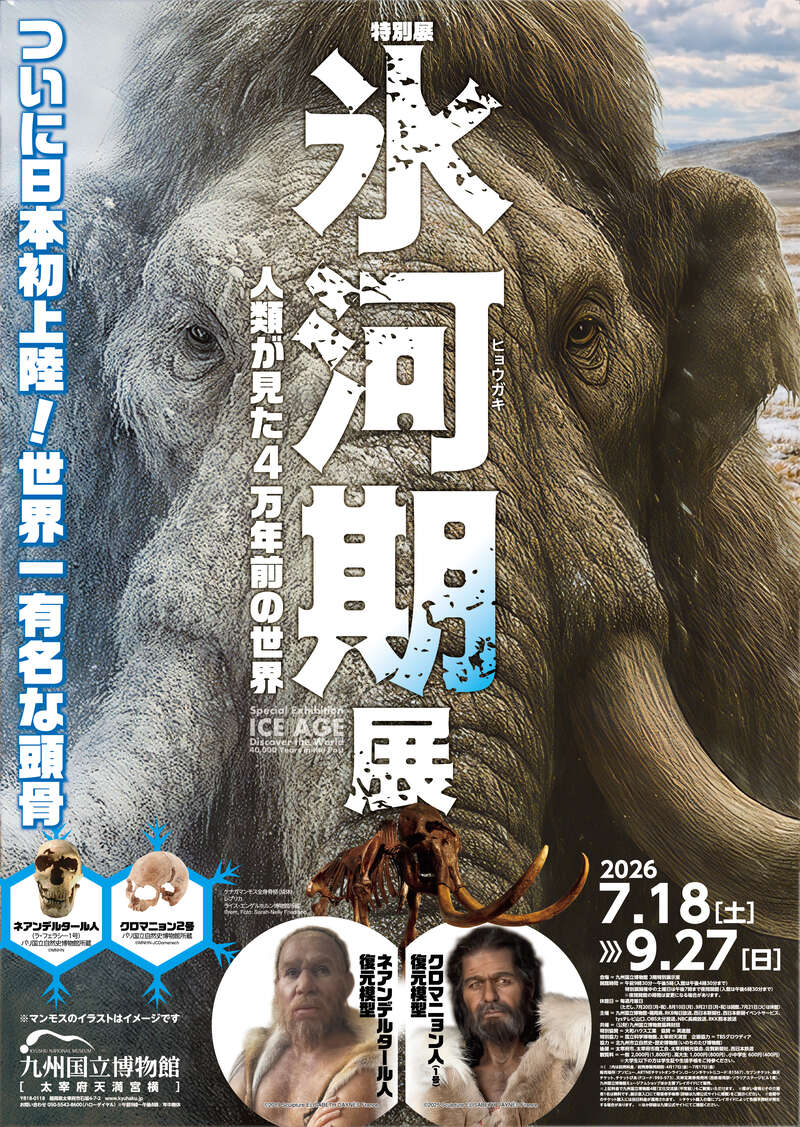 【下関・新下関発】九州国立博物館 氷河期展～人類が見た4万年前の世界～　日帰り1