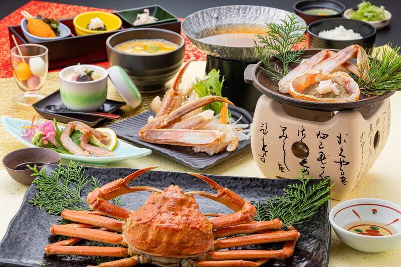 【岡山・倉敷発】 新見千屋温泉でカニフルコースの昼食　日帰り1