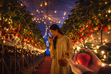 特別な体験！夜に楽しむいちご狩り コリアンタウン新大久保＆つつじ咲く、圧巻の千本鳥居神社バスツアー