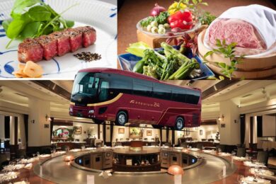 【広島駅新幹線口発着／日帰り】プレミアムバスで行く美食紀行【福山編】 「ステーキ懐石 都春日」にてシェフが一皿一皿丁寧に仕上げる鉄板焼き1