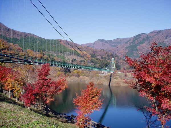 【郡山・須賀川・白河エリア発】 写真に撮りたい2つの芸術の秋空間へ！もみじ谷大吊橋と石の美術館（日帰り）1