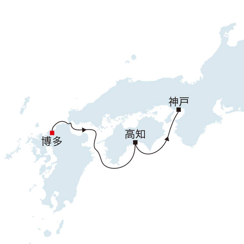 飛鳥Ⅲ ジュニアスイート【博多発／神戸着】秋の高知・神戸クルーズ（4日間）1