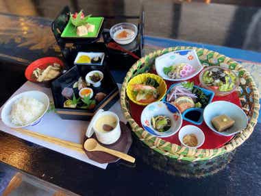 【防府・新山口発】法華原華庭園のしだれ桜と白花綜かご膳・春のうきは旅　日帰り