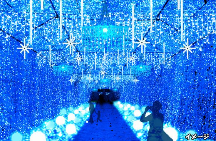 【新宿発】550万球の光が織りなす「時之栖イルミネーション」！！　いちご狩り食べ放題＆昼食弁当付き！話題のグルメスポット熱海で食べ歩きも満喫♪　日帰りバスツアー1