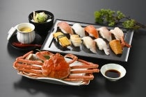 【刈谷・知立発】＊日帰り昼食付＊『ゆでガニ1杯付き！握り寿司御膳＆たけふ菊人形』1