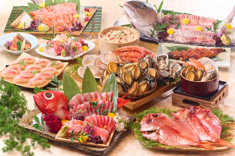 【埼玉県内発】 金目鯛・鮑　海鮮尽くし食べ放題！『伊東温泉ホテルニュー岡部』と3つの乗り物で巡る！伊豆・箱根『碧（あお）の絶景』「観光列車リゾート21」・開国の街「下田港クルーズ」・箱根「駒ケ岳ロープウェイ・芦ノソラ」2日間1