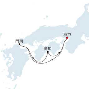 飛鳥Ⅲ アスカバルコニーC【神戸発着】関門海峡花火クルーズ(6日間)