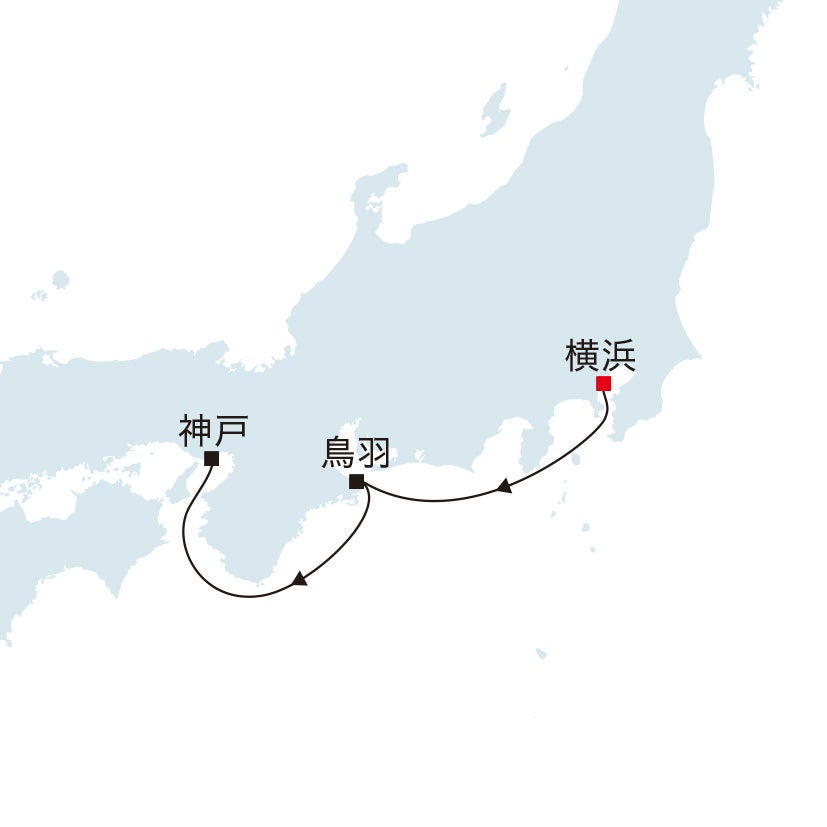 飛鳥Ⅲ アスカバルコニーＣ【横浜発/神戸着】夏の鳥羽・神戸クルーズ（4日間）1