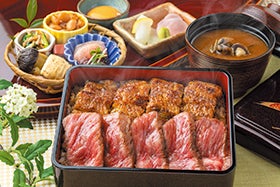 明石　名谷発
炭火近江うな牛御膳と瀬田川リバークルーズ1