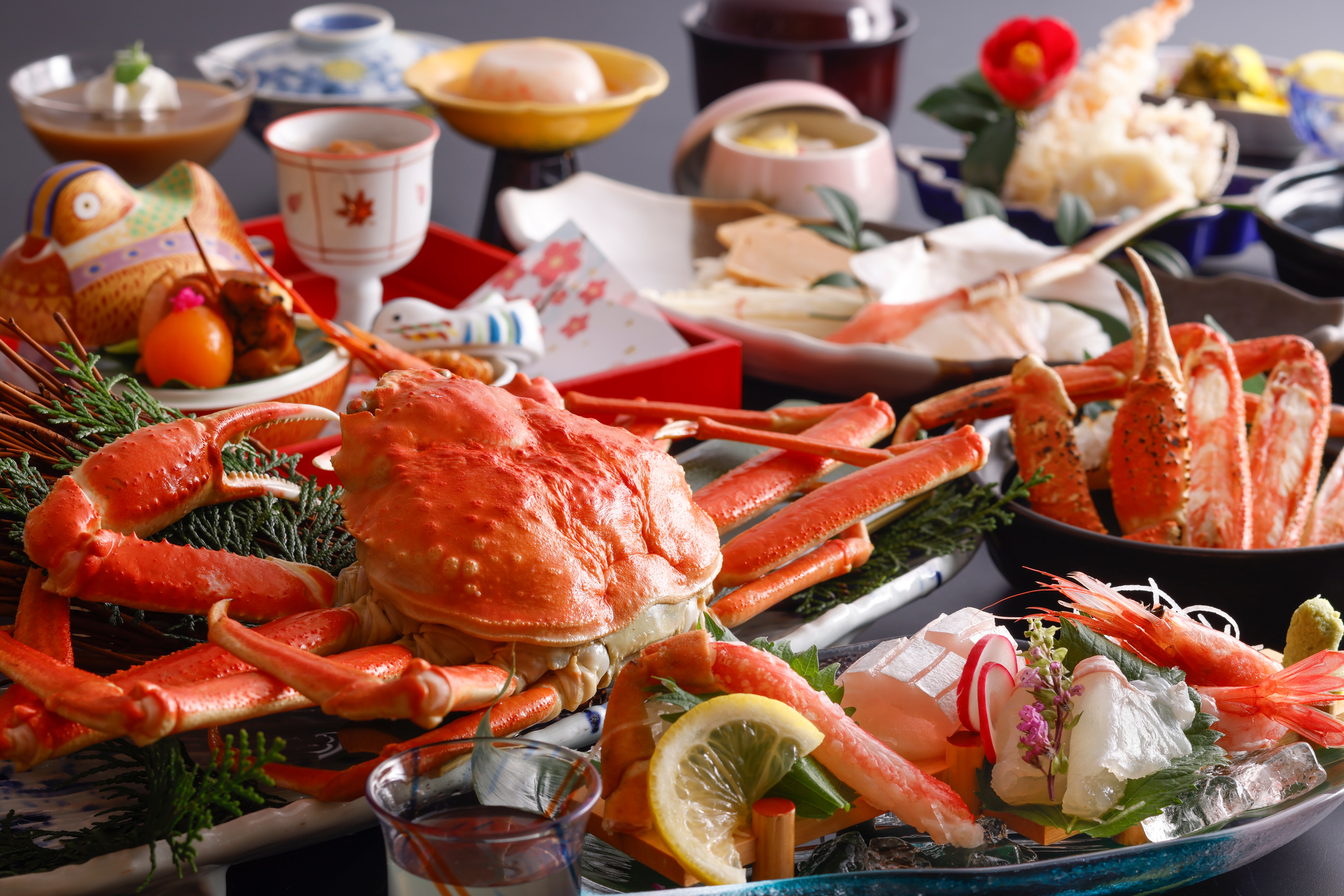 宿泊セットプラン🦀三朝温泉かにバス🦀依山楼岩崎【姿かに一枚付き会席】1