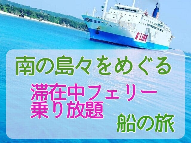 ■◎那覇発アイランドホッピング★フェリー乗り放題パス付＜がっつり船旅体験シリーズ＞【フェリーで行く奄美群島★下船・ステイ場所は自分で決めるフリープラン】那覇スタート＆奄美から戻る7日間（那覇1泊付）1
