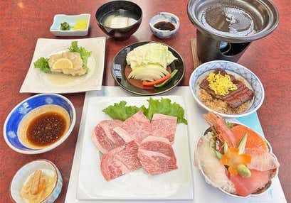 佐賀牛 うなぎ 海鮮3つの贅沢味覚を味わう♪ つつじ 藤 しゃくなげ3つの春花絵巻 in 佐賀・小郡