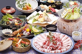 ハブコ村産の最高級「ハモンイベリコ」ベジョータ小鍋付会席1
