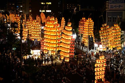 【盛岡発】秋田竿燈まつり＜夕食付＞