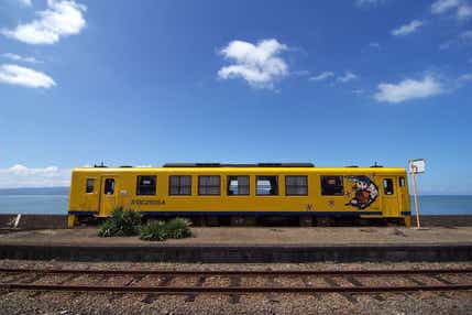 【博多発】【母の日応援月間】島原鉄道しあわせの黄色い列車と雲仙仁田峠ミヤマキリシマを見下ろすロープウェイ　日帰り