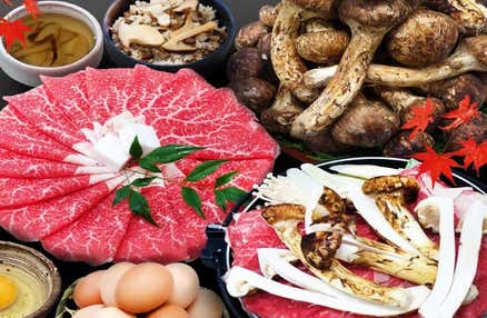 [名古屋発]60分１本勝負の食べ尽くし 松茸・近江牛爆食いすき焼き食べ放題！秋色の伊吹山ドライブ＆栗スイーツも多い秋の彦根城下町散策の日帰りバスツアー