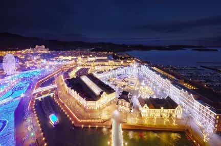 【岡山駅・福山駅・広島駅発】 長崎市内泊★特別観覧席から見る ハウステンボス第13回九州一大花火まつり2日間