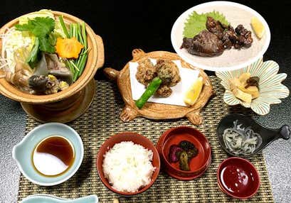 《ダブルシートプラン》料亭やまさ旅館すっぽん鍋と安心院の不思議スポットめぐり